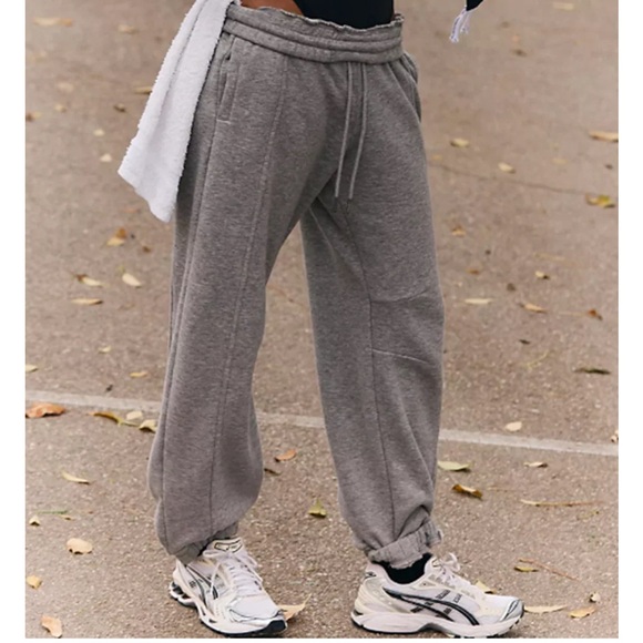 FP Movement by Free People Pants - FP Movement by Free People Gray Fleece Jogger Sweatpants Women’s M Athleisure